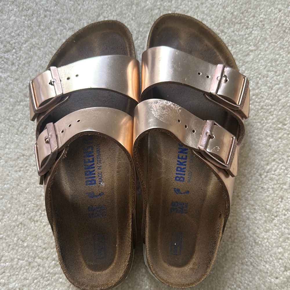 Birkenstock Rose Gold Sandals